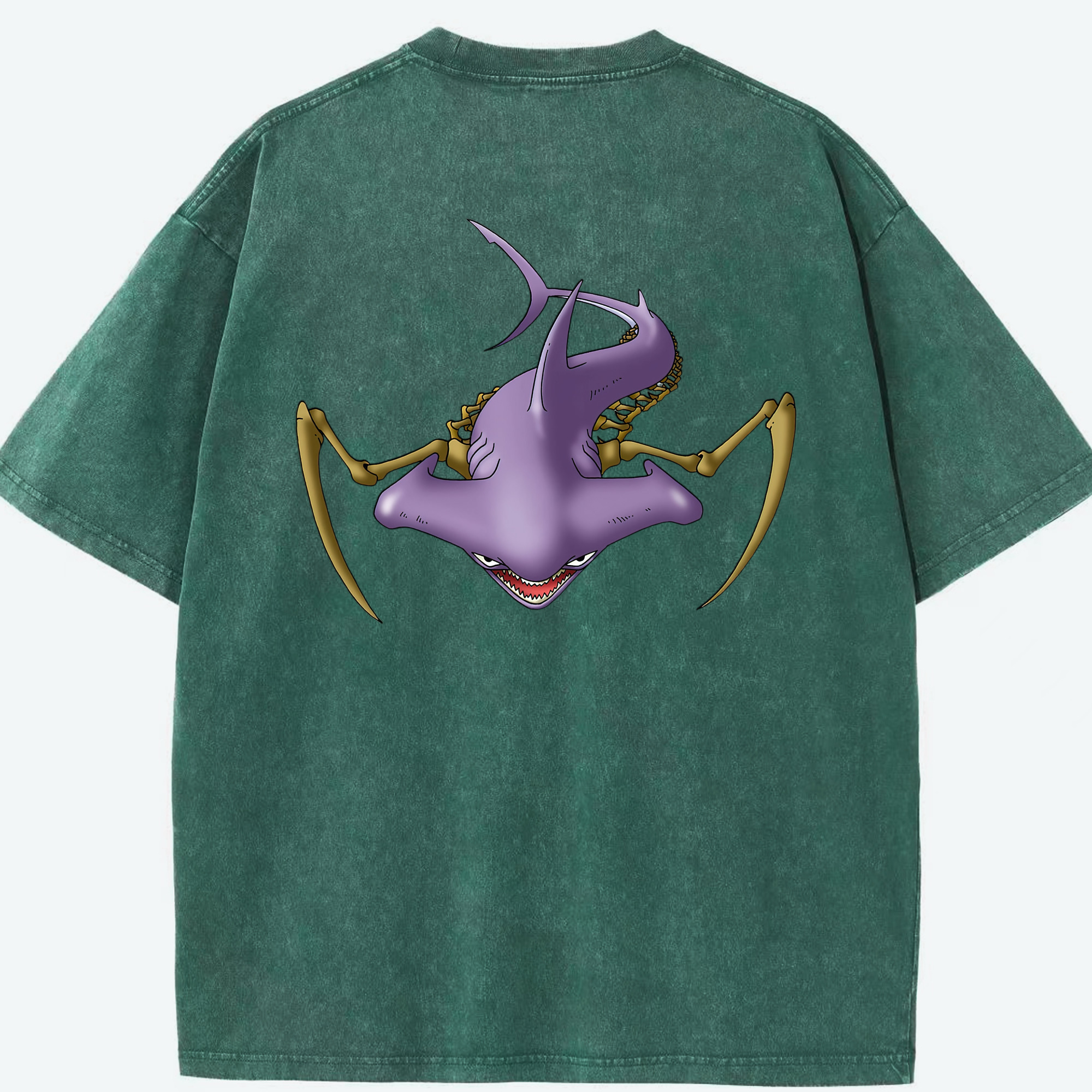 （画像用） ドラゴンクエスト Doragon Kuesuto Dragon Quest 綿100% ヴィンテージ風 半袖Tシャツ（背面プリント）